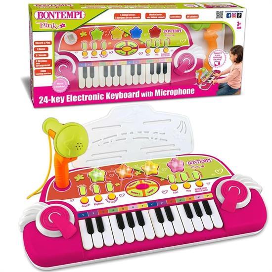 TASTIERA ELETTR.24 TASTI C/MICROF.GIRL