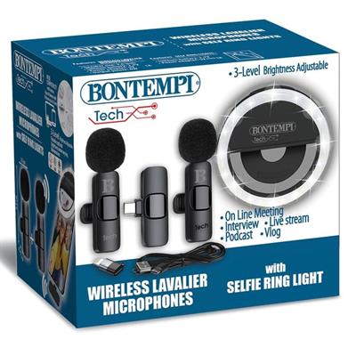 ANELLO DI LUCE C/2 MICROFONI WIRELESS