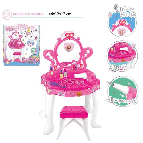 SPECCHIERA UNICORNO C/SGABELLO