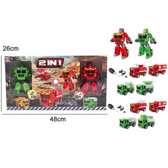 SET 2 ROBOT CAR 2 IN 1