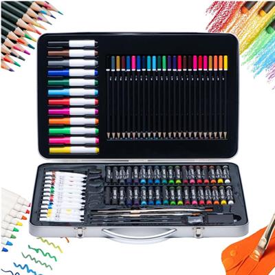 SET ARTISTICO VALIGIA METALLO 90Pz
