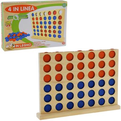 GIOCO 4 IN LINEA LEGNO