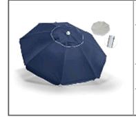 OMBRELLONE ALLUMINIO 220 BLU CF1