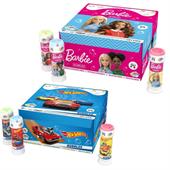 BOLLE SAPONE 36 Pz BARBIE-HOT WHEELS